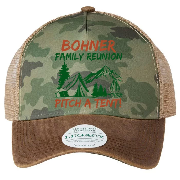 Bohner Family Reunion Pitch A Tent Funny Camping Legacy Tie Dye Trucker Hat