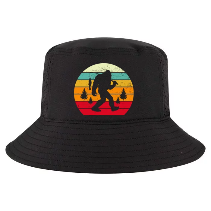 Bigfoot Fishing Retro Sunset Cool Comfort Performance Bucket Hat