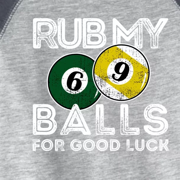 Billiards Funny Rub My Balls For Good Luck Gift Toddler Fine Jersey T-Shirt