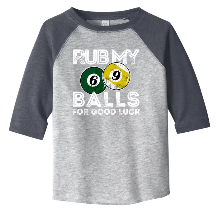 Billiards Funny Rub My Balls For Good Luck Gift Toddler Fine Jersey T-Shirt