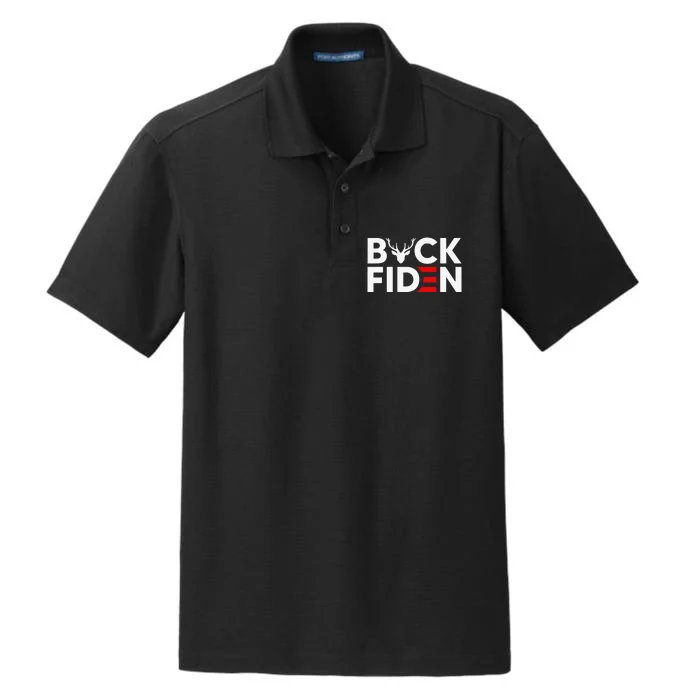 Buck Fiden Retro American Flag Buck Fiden And His Mandates Dry Zone Grid Performance Polo