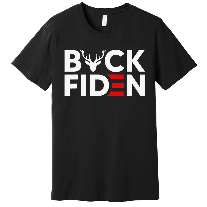 Buck Fiden Retro American Flag Buck Fiden And His Mandates Premium T-Shirt