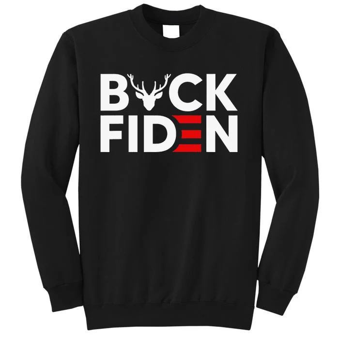 Buck Fiden Retro American Flag Buck Fiden And His Mandates Tall Sweatshirt