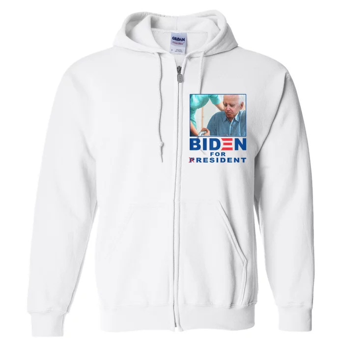 Biden For Resident Funny Biden Nursing Full Zip Hoodie