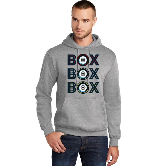 Box F1 Radio Call Box Radio Call To Pit Stop Tall Hoodie