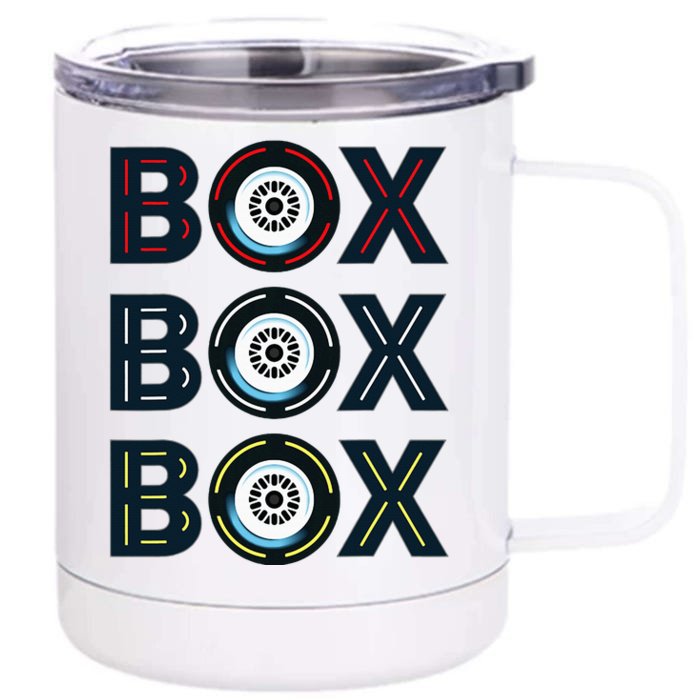 Box F1 Radio Call Box Radio Call To Pit Stop Front & Back 12oz Stainless Steel Tumbler Cup