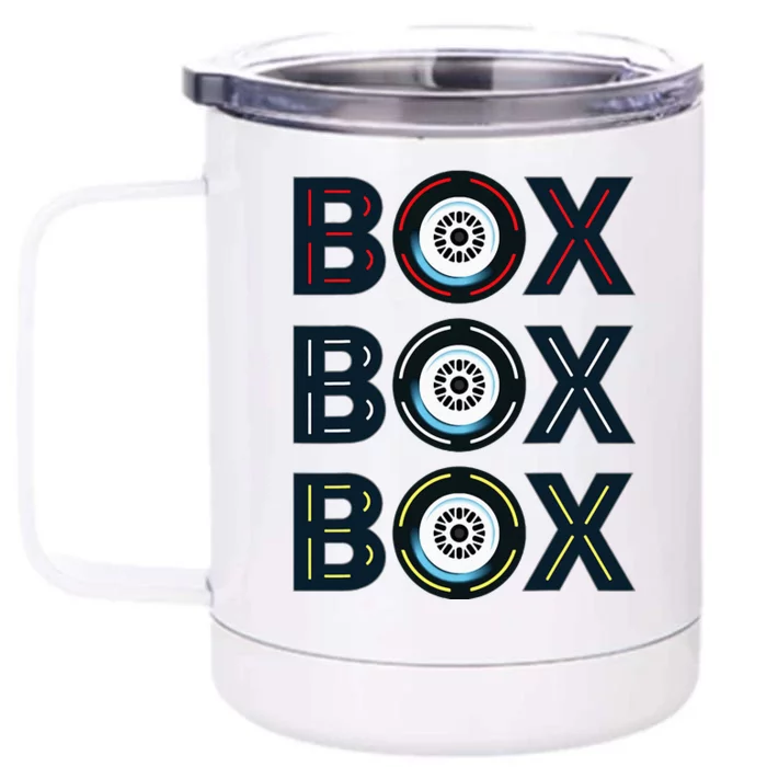 Box F1 Radio Call Box Radio Call To Pit Stop Front & Back 12oz Stainless Steel Tumbler Cup