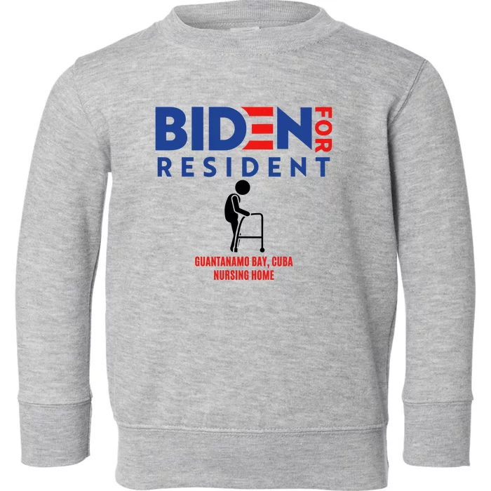 Biden For Resident At Guantanamo Bay Cuba Nursing Home Toddler Sweatshirt