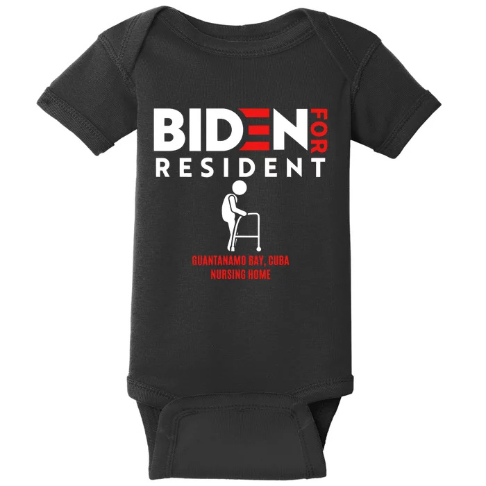 Biden For Resident At Guantanamo Bay Cuba Nursing Home Baby Bodysuit