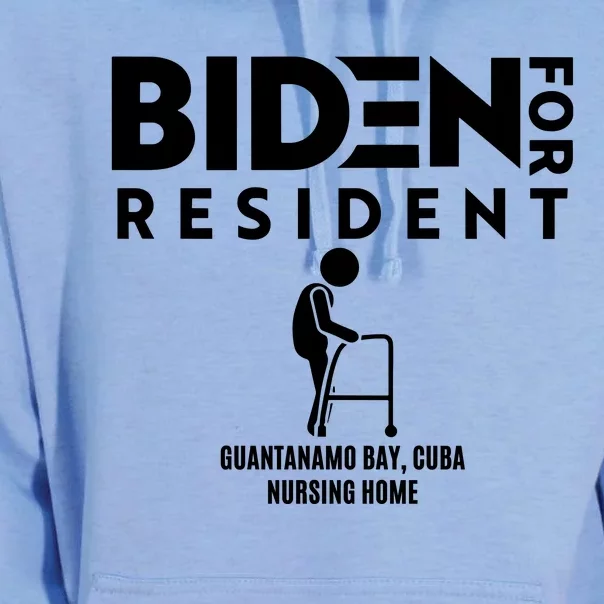 Biden For Resident At Guantanamo Bay Cuba Nursing Home Unisex Surf Hoodie