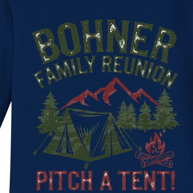 Bohner Family Reunion Pitch A Tent Baby Long Sleeve Bodysuit