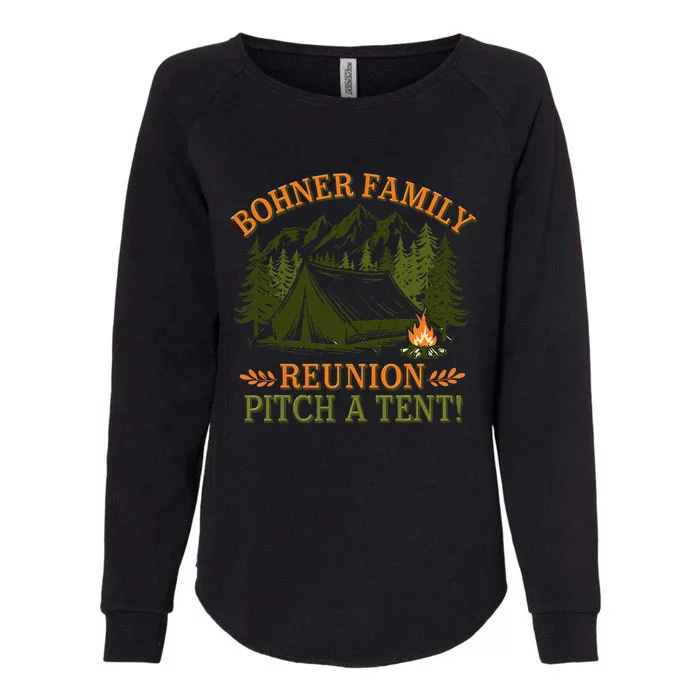 Bohner Family Reunion Pitch A Tent Womens California Wash Sweatshirt