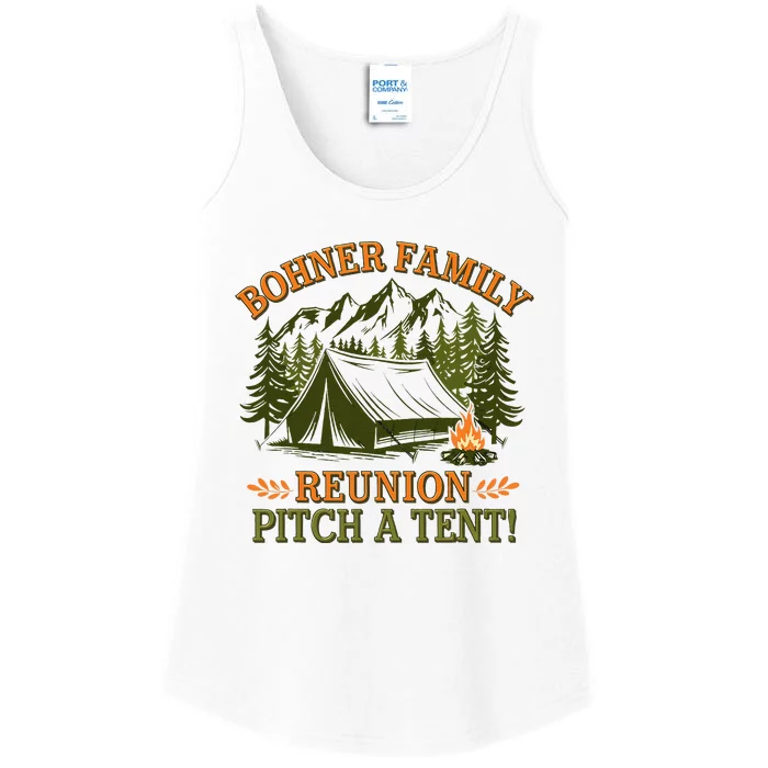 Bohner Family Reunion Pitch A Tent Ladies Essential Tank