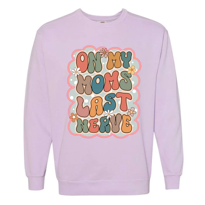 Baby Funny Retro Mom Garment-Dyed Sweatshirt