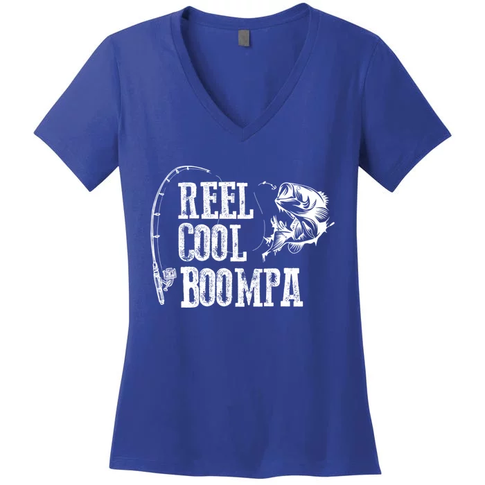 Boompa Fishing: Reel Cool Boompa Gift Women's V-Neck T-Shirt