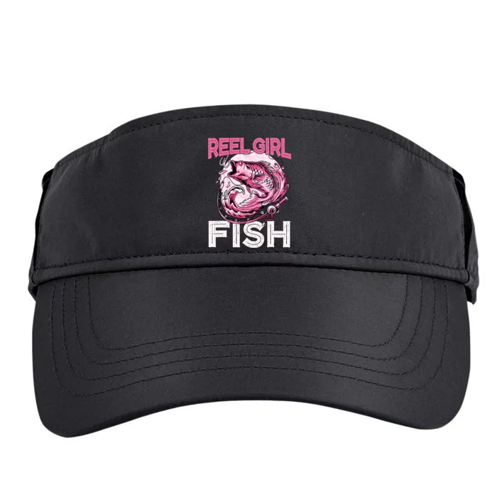 Bass FishingShirt Reel Girl Fish Funny Fisher Adult Drive Performance Visor