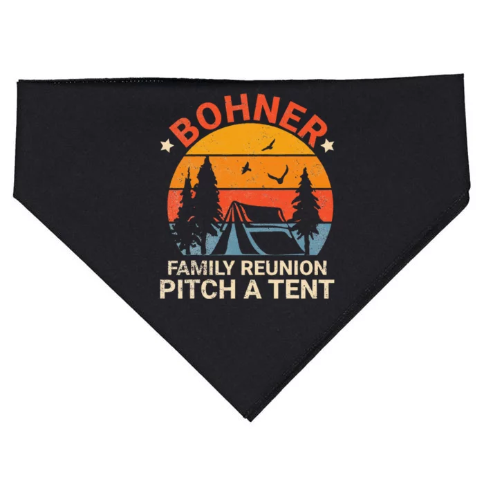 Bohner Family Reunion Pitch A Tent Retro Vintage USA-Made Doggie Bandana