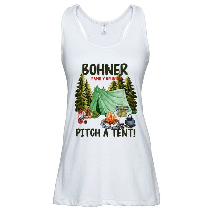 Bohner Family Reunion Pitch A Tent Vintage Ladies Essential Flowy Tank