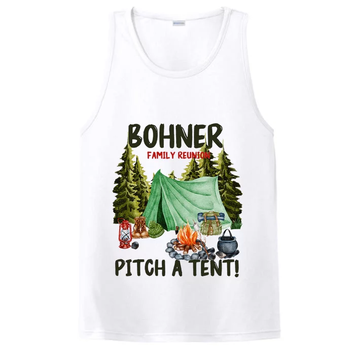 Bohner Family Reunion Pitch A Tent Vintage Performance Tank