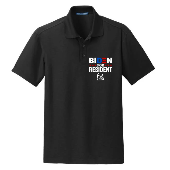 Biden For Resident Funny Anti Biden Dry Zone Grid Performance Polo