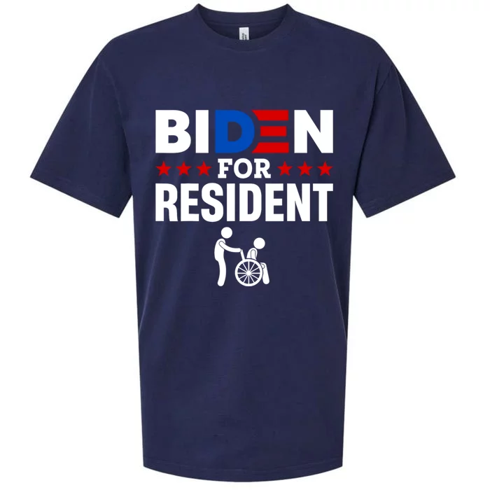 Biden For Resident Funny Anti Biden Sueded Cloud Jersey T-Shirt