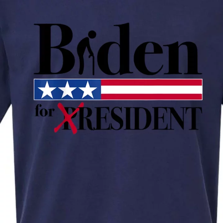 Biden For Resident Funny Anti Biden Sueded Cloud Jersey T-Shirt