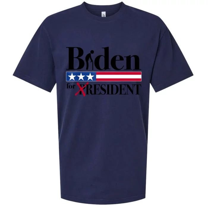 Biden For Resident Funny Anti Biden Sueded Cloud Jersey T-Shirt