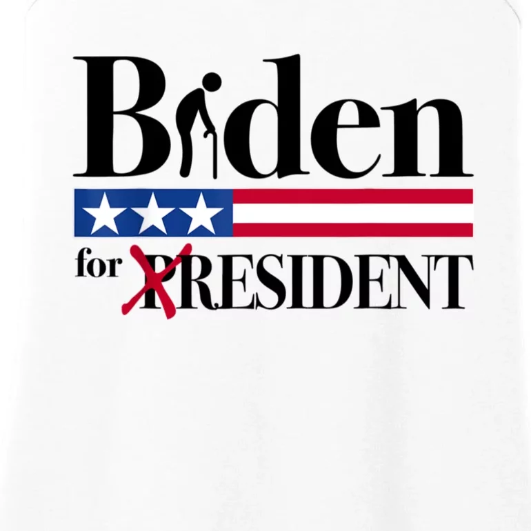 Biden For Resident Funny Anti Biden Ladies Essential Tank