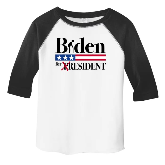 Biden For Resident Funny Anti Biden Toddler Fine Jersey T-Shirt