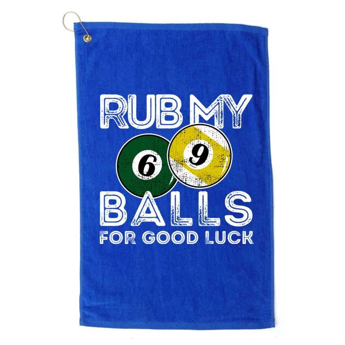 Billiards Funny Rub My Balls For Good Luck Gift Platinum Collection Golf Towel