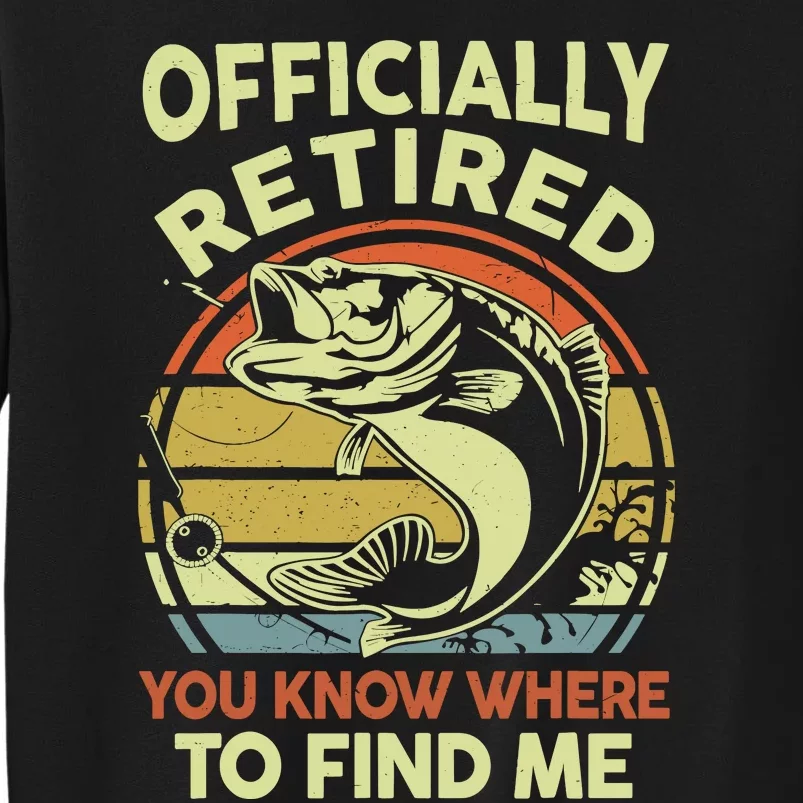 Bass Fish Retire Retirement Funny Grandpa Fishing Sweatshirt