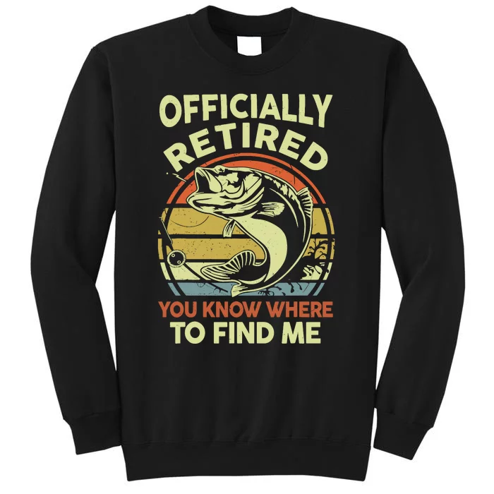 Bass Fish Retire Retirement Funny Grandpa Fishing Sweatshirt