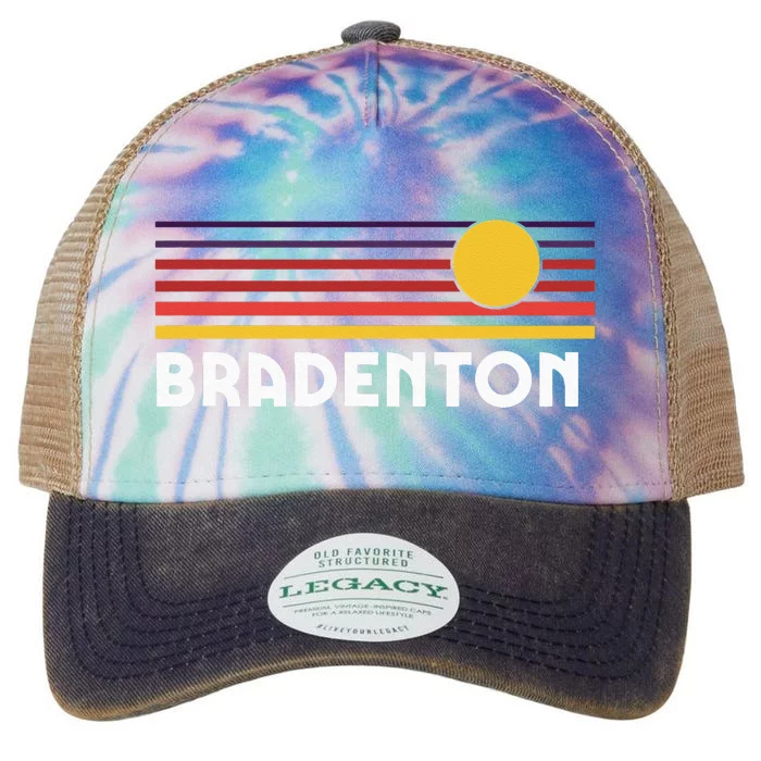 Bradenton Florida Retro Vintage Style Sunset Souvenir Legacy Tie Dye Trucker Hat