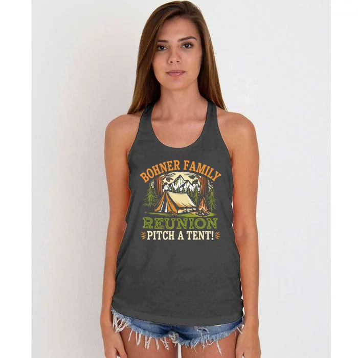 Bohner Family Reunion Pitch A Tent Women's Knotted Racerback Tank