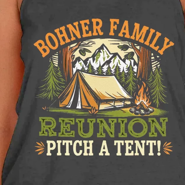 Bohner Family Reunion Pitch A Tent Women's Knotted Racerback Tank