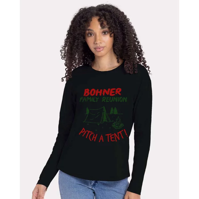 Bohner Family Reunion Pitch A Tent Family Matching Womens Cotton Relaxed Long Sleeve T-Shirt