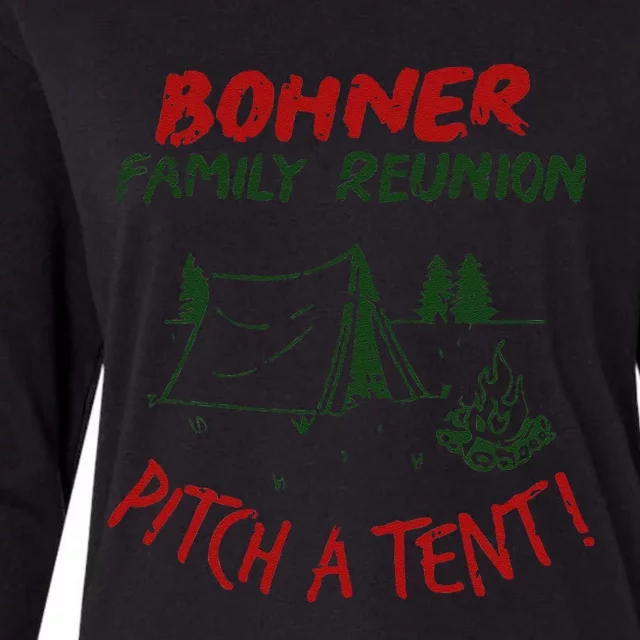 Bohner Family Reunion Pitch A Tent Family Matching Womens Cotton Relaxed Long Sleeve T-Shirt