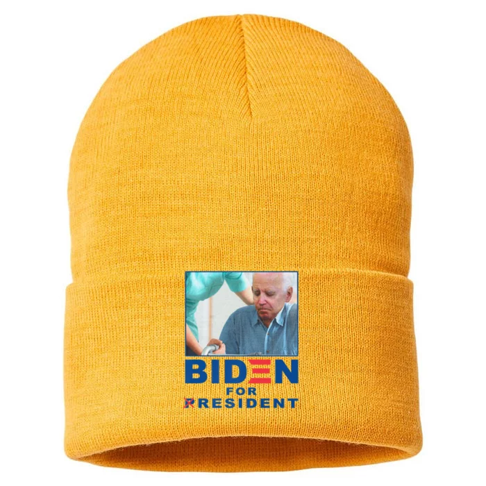 Biden For Resident Funny Biden Nursing Sustainable Knit Beanie