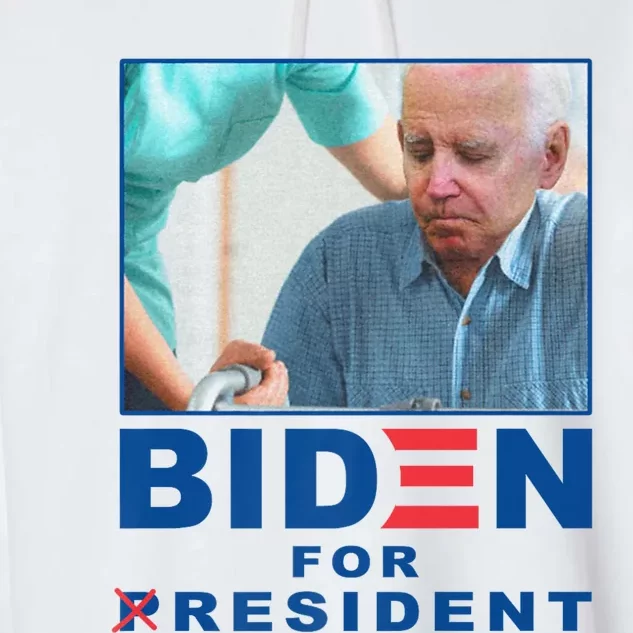 Biden For Resident Funny Biden Nursing Garment-Dyed Fleece Hoodie