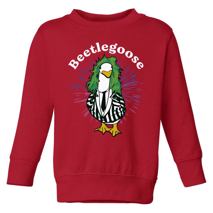 Beetlegoose Funny Silly Goose Spooky Design Funny Goose Costume Music Characters Toddler Sweatshirt