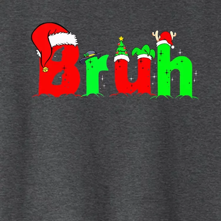 Bruh Funny Saying Bro Ns Christmas Pajamas Xmas Women's Crop Top Tee