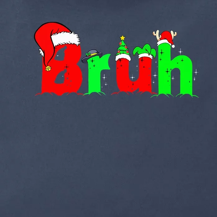 Bruh Funny Saying Bro Ns Christmas Pajamas Xmas Zip Tote Bag