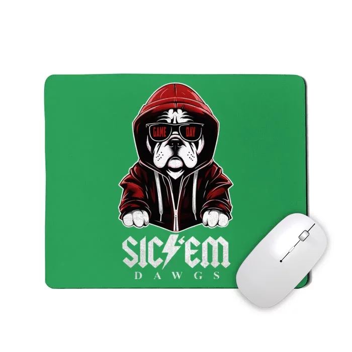 Bulldogs Football Spirit Game Day Vintage Mousepad