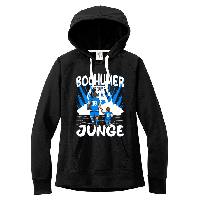 Bochumer Father Son Football Design Great Gift Women's Fleece Hoodie