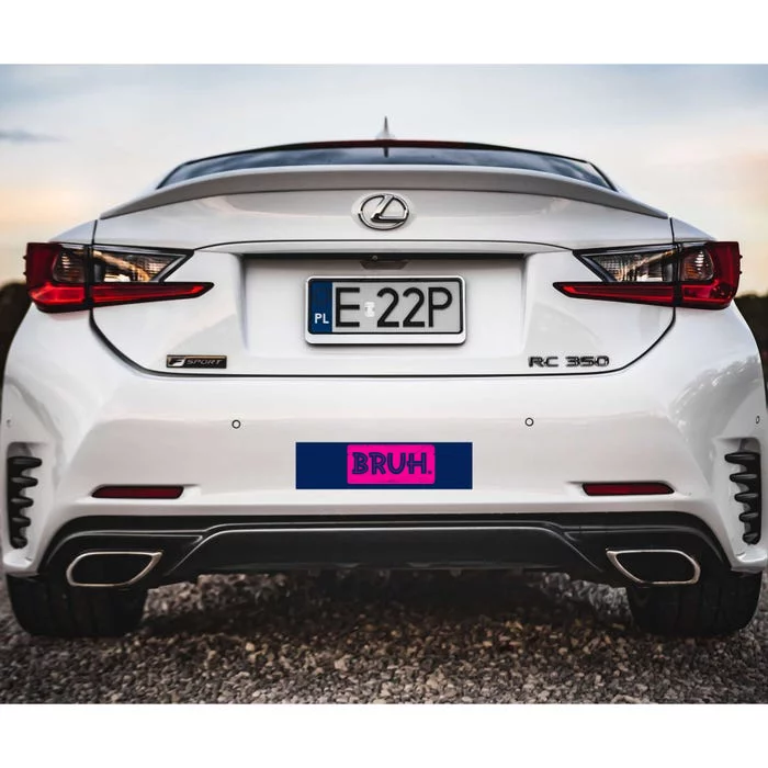 Bruh Funny Saying Meme Bro Slang Boy Girl Teens Pink Bumper Sticker