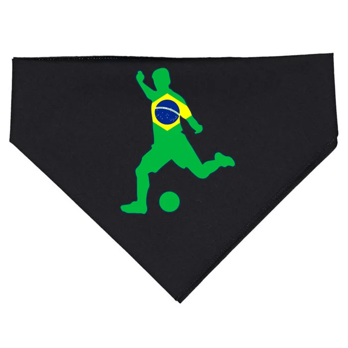 Brazil Flag Soccer Jersey Brasil Futbol USA-Made Doggie Bandana