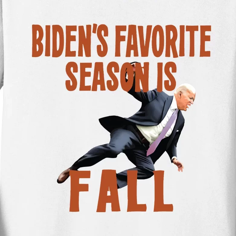 Bidens Favorite Season Is Fall Kids Long Sleeve Shirt