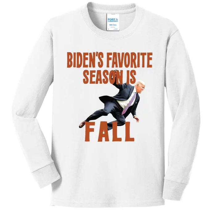 Bidens Favorite Season Is Fall Kids Long Sleeve Shirt