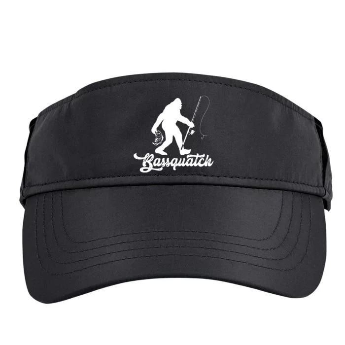 BassSquatch Funny Sasquatch Bass Fisherman Fishing Nature Adult Drive Performance Visor