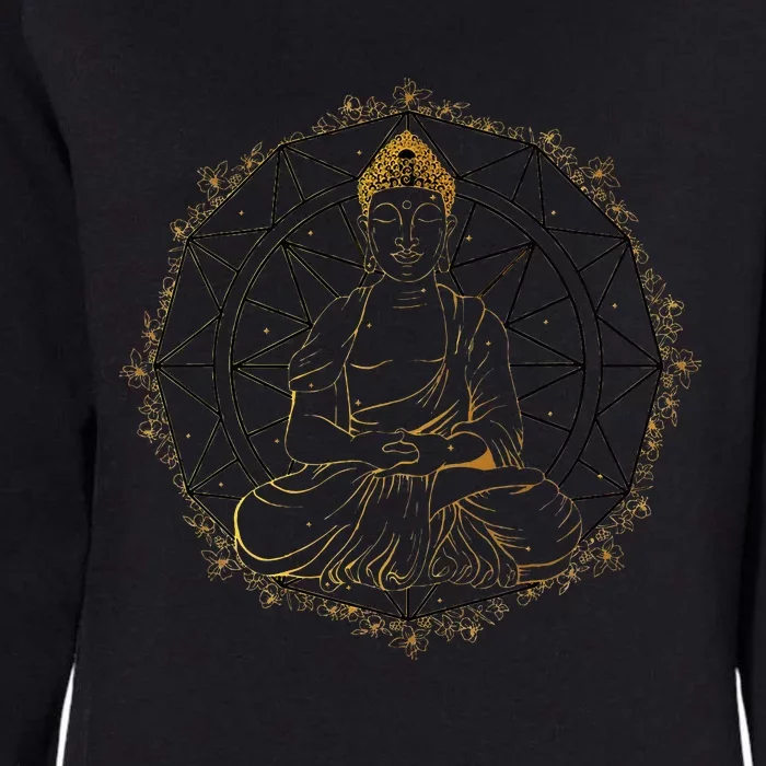 Buddha Figurine Statue Guatama Buddhism Meditation Zen Yoga Womens California Wash Sweatshirt